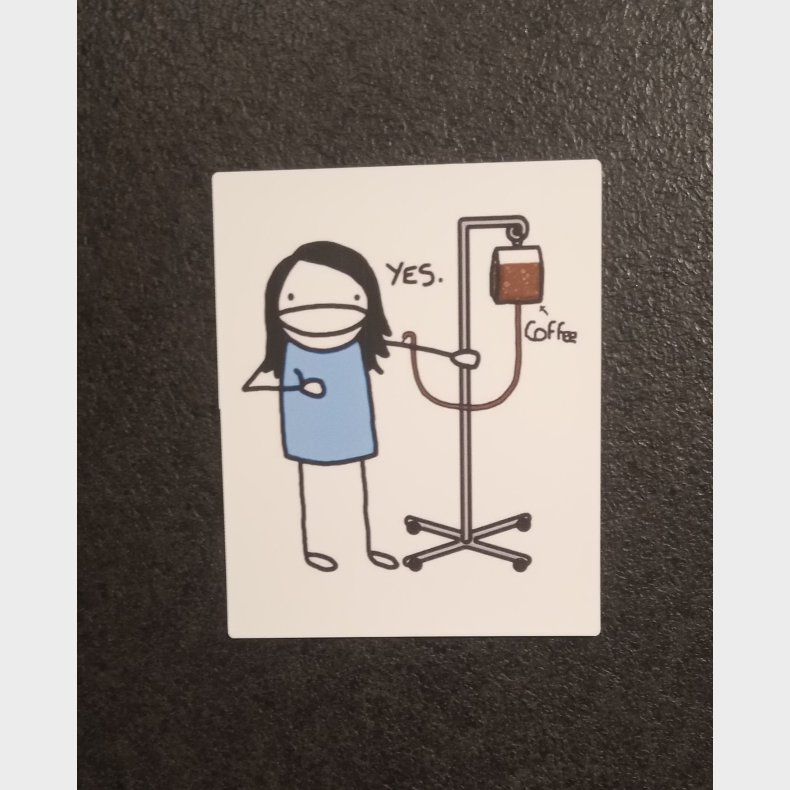 "Yes, coffee" 7 x 8,5 cm.�