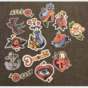 Sailor stil tattoos stickers�t.