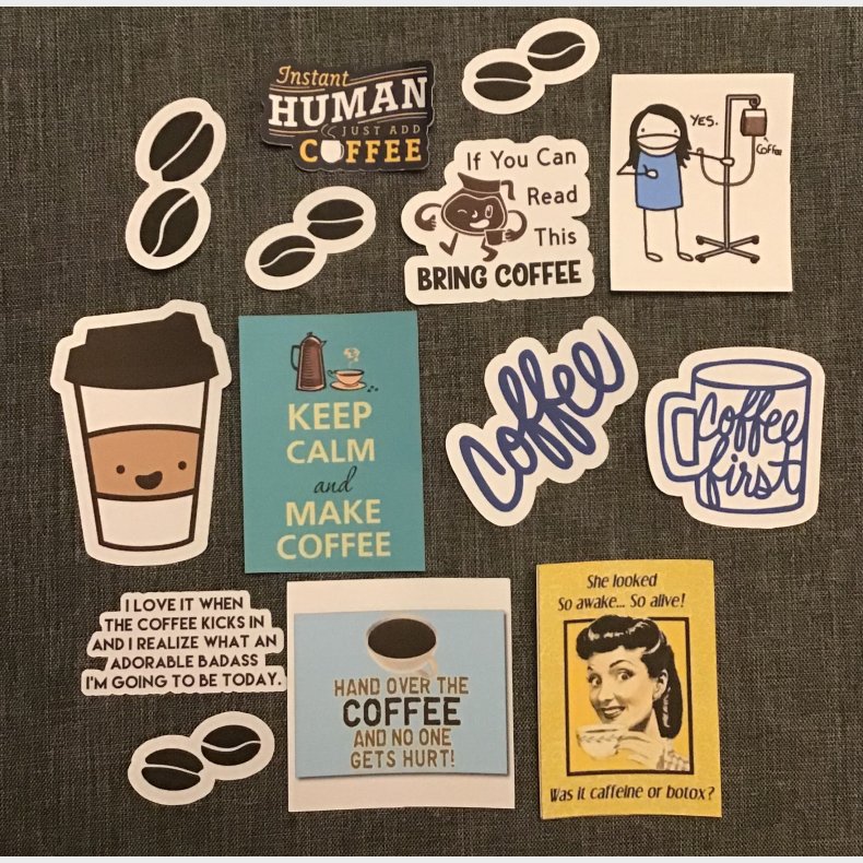 Kaffe stickers�t.