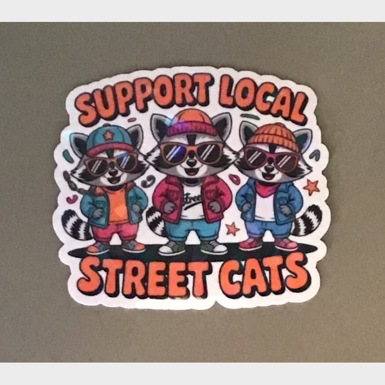 Support local street cats 8 x 7 cm